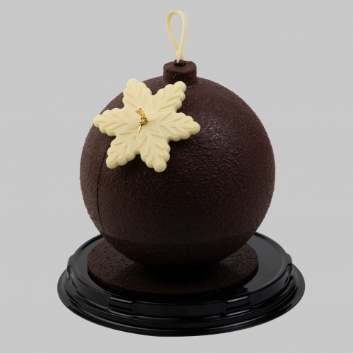 BOULE DE NOËL NOIR | dessert Pâtisserie Lesage Annemasse 74